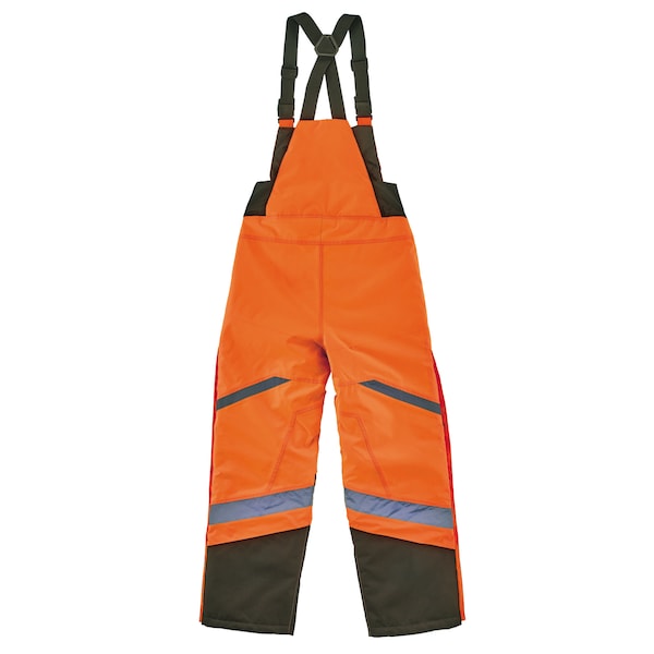 8928 5XL Orange Class E Hi-Vis Insulated Bibs